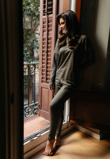 ALMA-PANTS (FLEECE) - BEETLE STRIPE