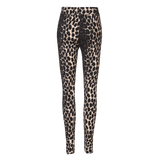 ALMA LEGGINGS (FLEECE) - DARK BROWN LUX LEO