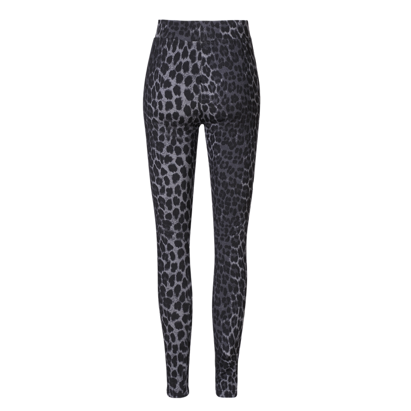 ALMA LEGGINGS (FLEECE) - DARK GRAY LEO