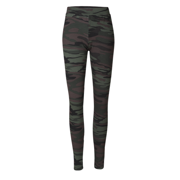 ALMA-LEGGINGS (FLEECE) - DUSTY CAMO DARK BROWN