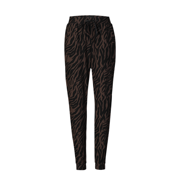 ALMA-PANTS - DARK BROWN ZEBRA