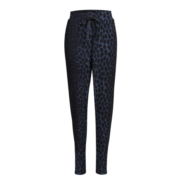 ALMA-PANTS - DUSTY NAVY LEO