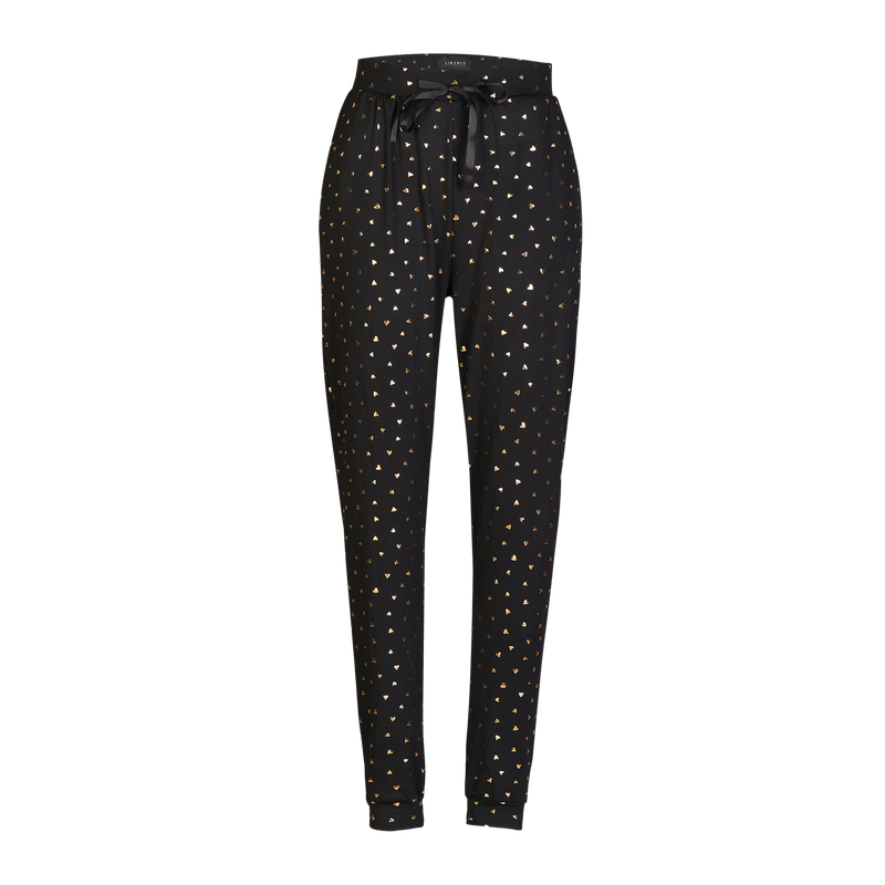 ALMA-PANTS - BLACK GOLD HEART