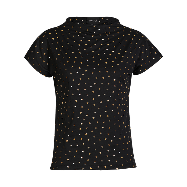 ALMA-TOP - BLACK GOLD HEART