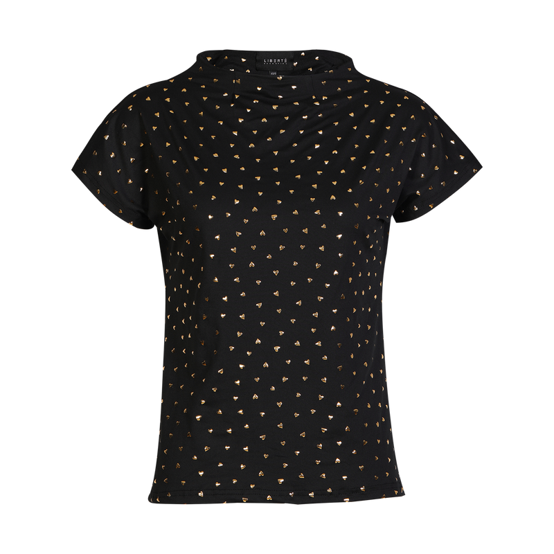 ALMA-TOP - BLACK GOLD HEART