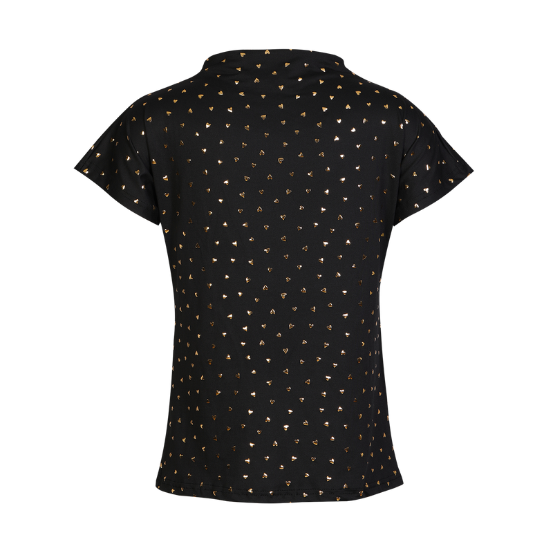 ALMA-TOP - BLACK GOLD HEART