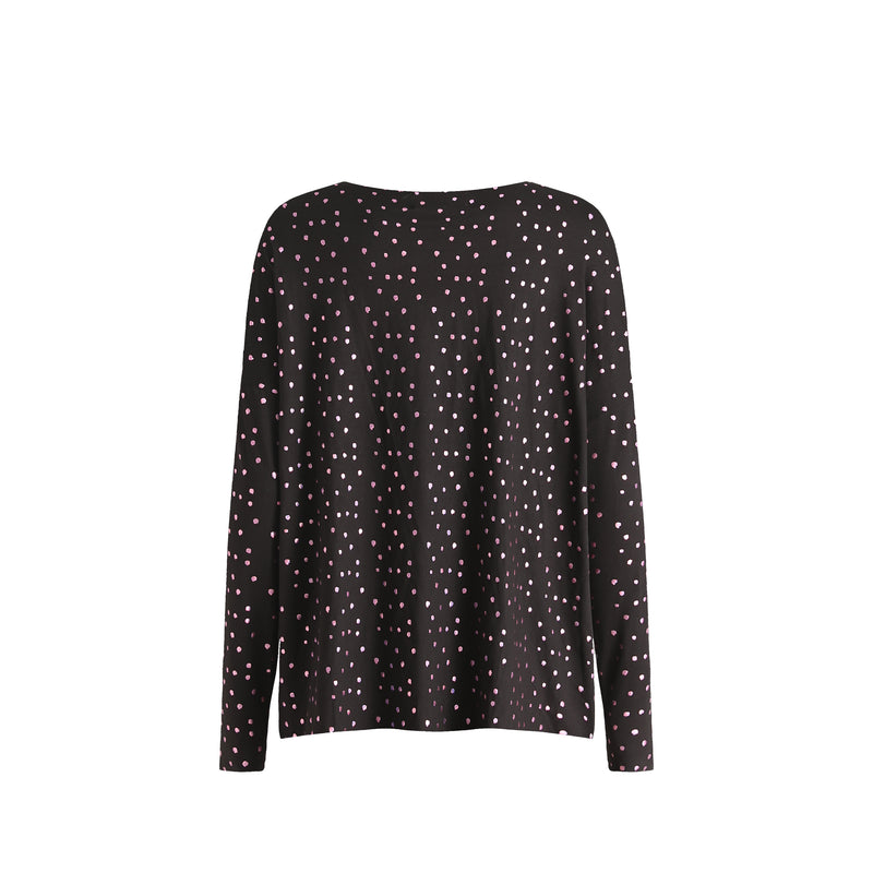 ALMA-LS-TOP - BLACK PINK HOLOGRAPHIC DOT