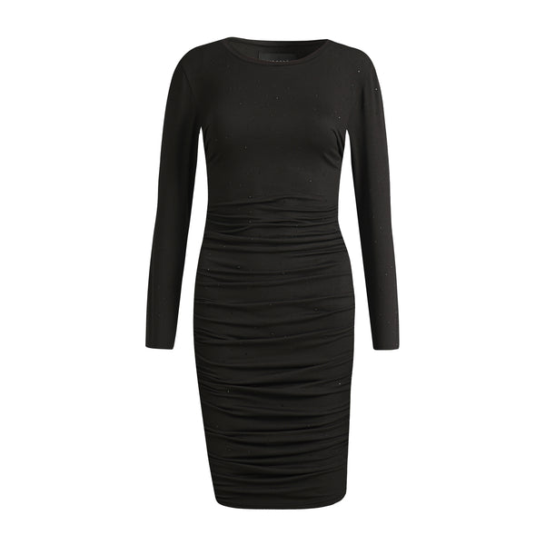 ALMA-LONG-DRESS - BLACK BLACK SIMILI