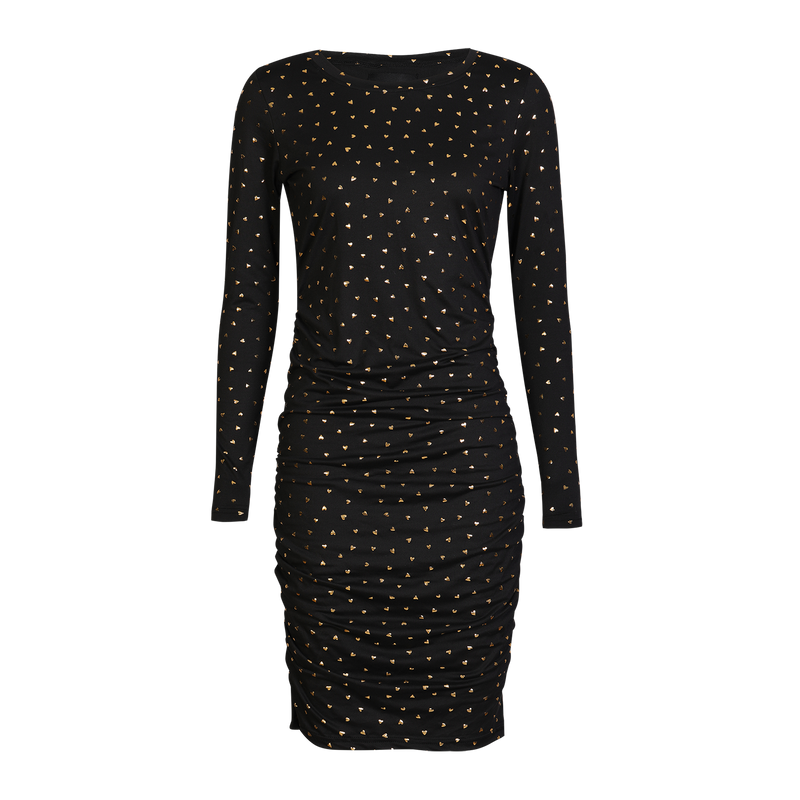 ALMA-LONG-DRESS - BLACK GOLD HEART