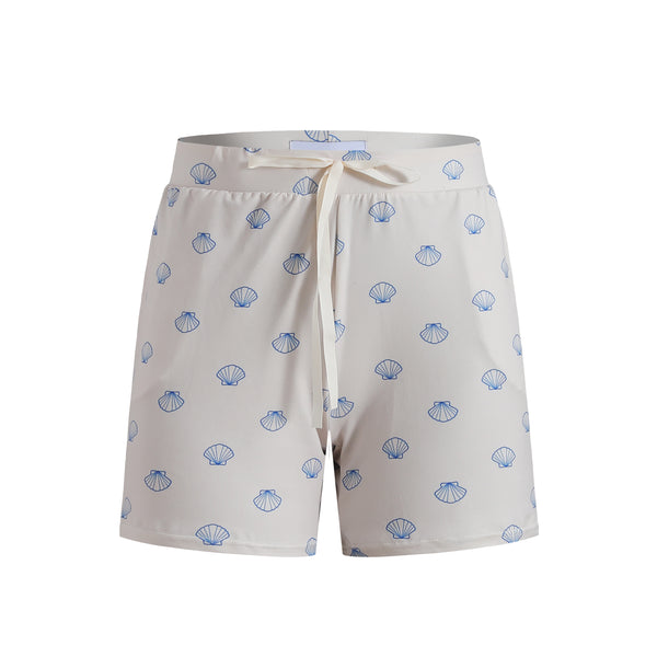 ALMA-SHORTS - IVORY COBOLT SHELL