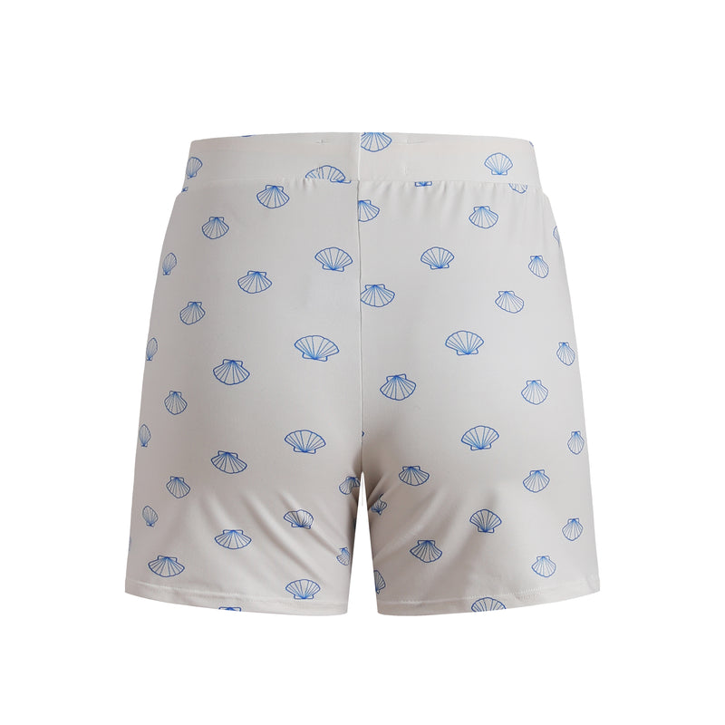 ALMA-SHORTS - IVORY COBOLT SHELL