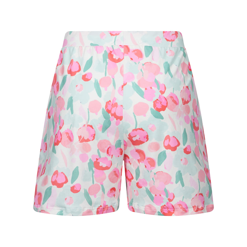 ALMA-SHORTS - MINT PINK FLOWER