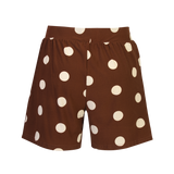ALMA-SHORTS - BROWN CREME DOT