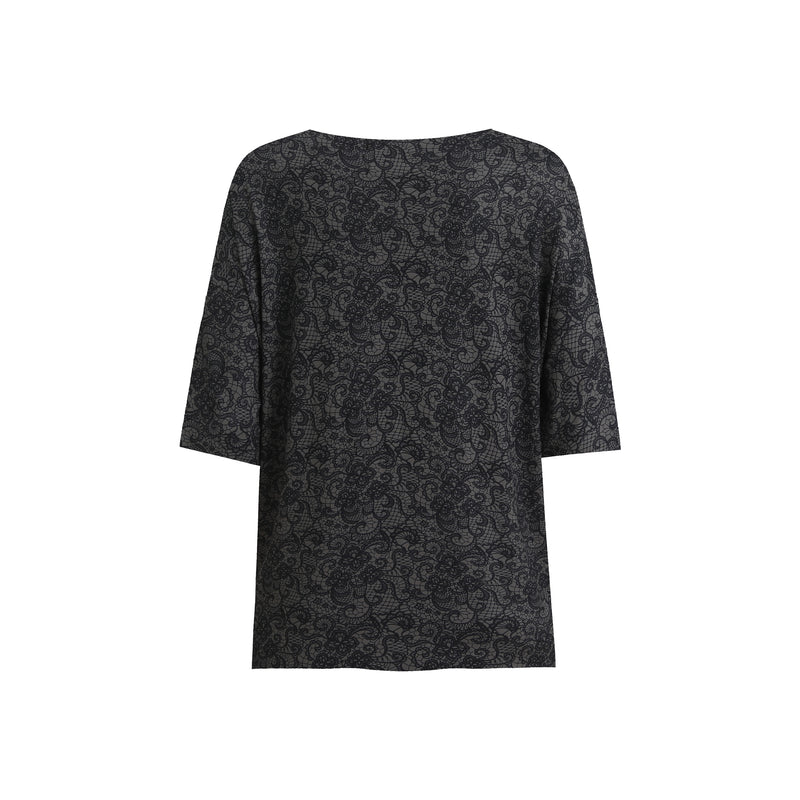 ALMA-TSHIRT - BLACK LACE