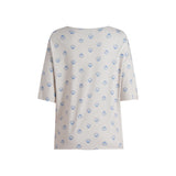 ALMA-TSHIRT - IVORY COBOLT SHELL