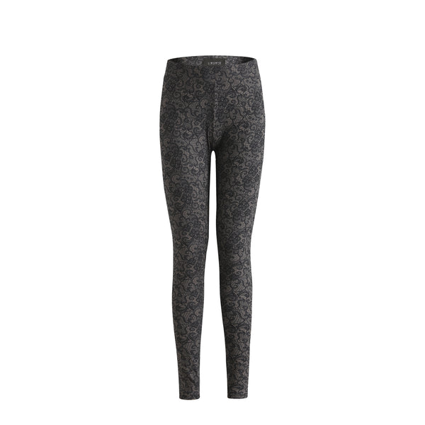 ALMA-LEGGING - BLACK GREY LACE