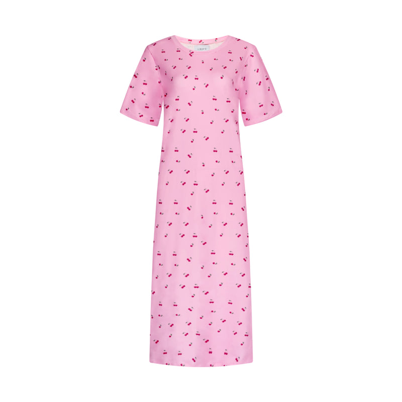 ALMA-TSHIRT-DRESS - PINK CHERRY