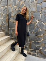 ALMA-TSHIRT-DRESS - BLACK
