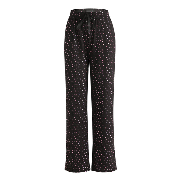 ALMA-WIDE-PANTS - BLACK PINK HOLOGRAPHIC DOT