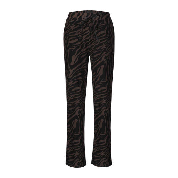 ALMA-WIDE-PANTS - DARK BROWN ZEBRA