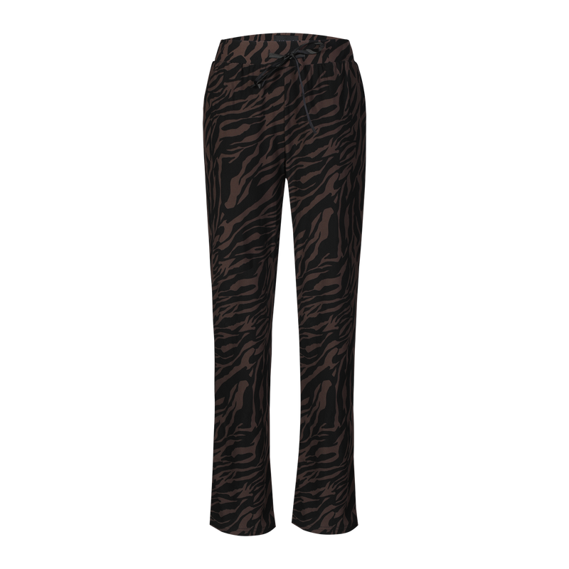 ALMA-WIDE-PANTS - DARK BROWN ZEBRA