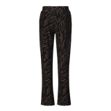 ALMA-WIDE-PANTS - DARK BROWN ZEBRA