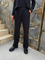 ALMA-WIDE PANTS - BLACK