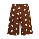 ALMA-LONG-SHORTS - BROWN CREME DOT