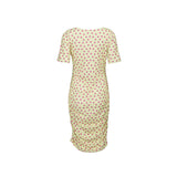 ALMA-SS-TURN-DRESS - YELLOW WATERMELON