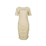 ALMA-SS-TURN-DRESS - YELLOW WATERMELON