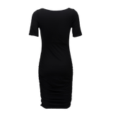 ALMA-SS-TURN-DRESS - BLACK