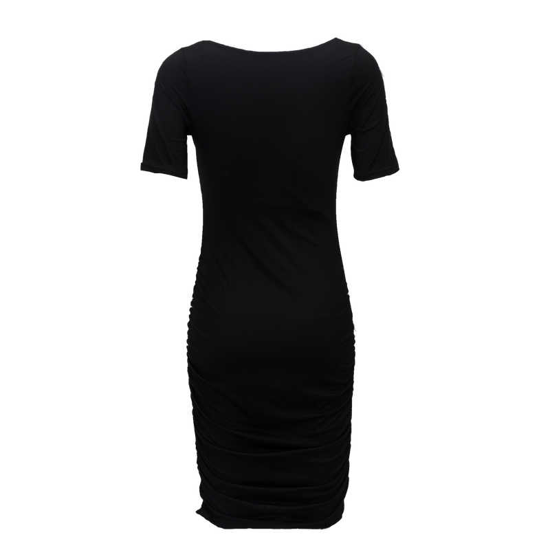 ALMA-SS-TURN-DRESS - BLACK
