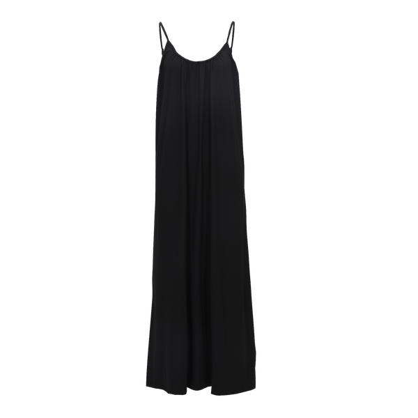 ALMA-LONG-STRAP-DRESS - BLACK