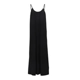 ALMA-LONG-STRAP-DRESS - BLACK