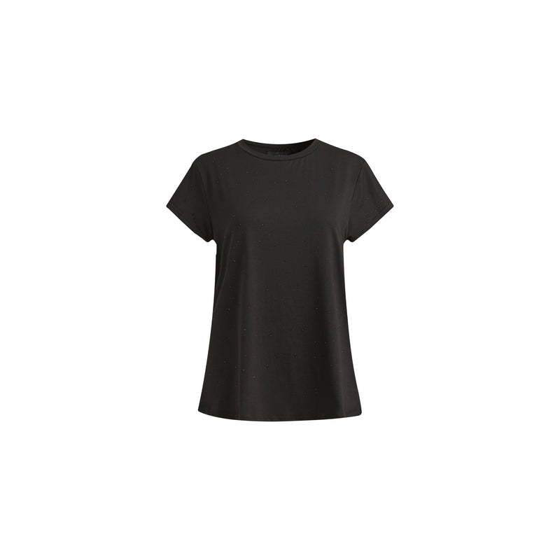 ALMA-U-TSHIRT - BLACK BLACK SIMILI