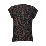 ALMA-U TSHIRT - DARK BROWN ZEBRA