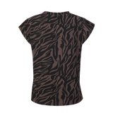 ALMA-U-TSHIRT - DARK BROWN ZEBRA