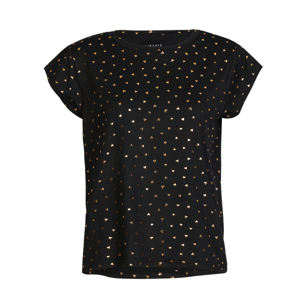 ALMA-U-TSHIRT - BLACK GOLD HEART