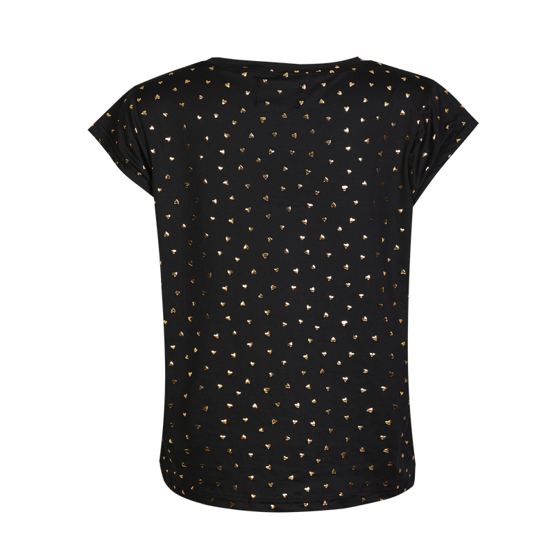 ALMA-U-TSHIRT - BLACK GOLD HEART