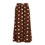 ALMA-LOOSE-SKIRT - BROWN CREME DOT