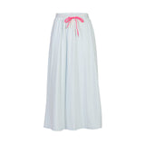 ALMA-LOOSE-SKIRT - L. BLUE CREME SMALL STRIPE