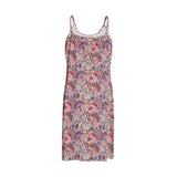 ALMA-SHORT-STRAP-DRESS - PINK PAISLEY