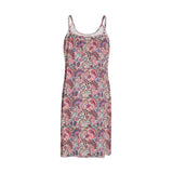 ALMA-SHORT-STRAP-DRESS - PINK PAISLEY