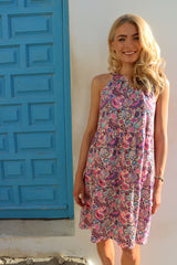 ALMA-ANNI-DRESS - PINK PAISLEY