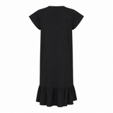 ALMA-U-TSHIRT-FRILL-DRESS - BLACK