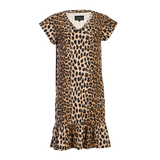 ALMA-U-TSHIRT-FRILL-DRESS - LUX LEO x NEON ORANGE