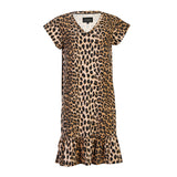ALMA-U-TSHIRT-FRILL-DRESS - LUX LEO x NEON ORANGE