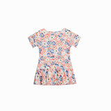 ALMA-FRILL-T-SHIRT (KIDS) - PEACHY BLUE FLOWER