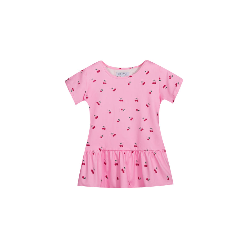 ALMA-FRILL-T-SHIRT (KIDS) - PINK CHERRY