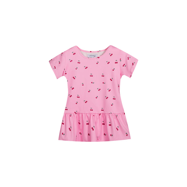 ALMA-FRILL-T-SHIRT (KIDS) - PINK PURPLE FLOWER